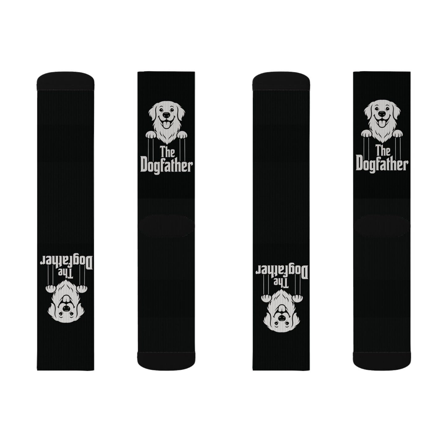 The Dogfather Golden Retriever Crew Socks