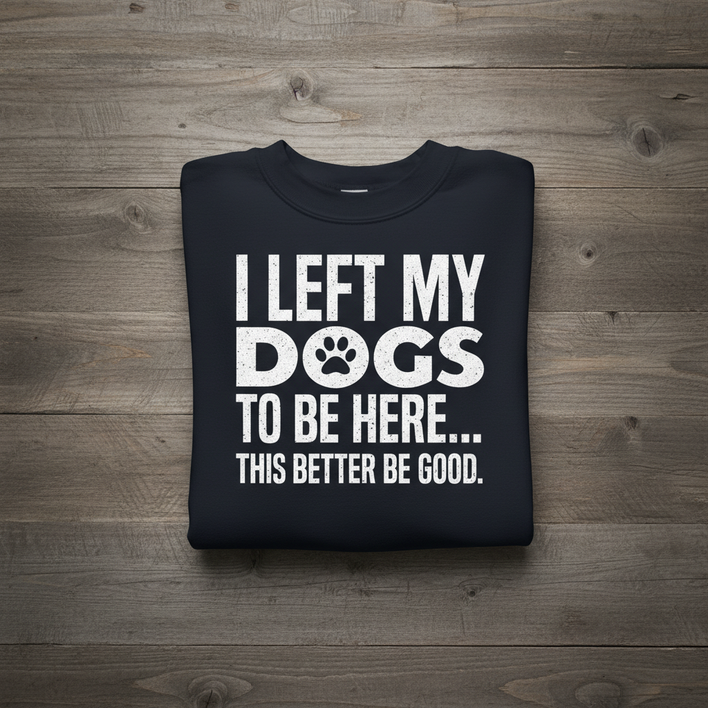 I Left My Dogs to Be Here Longsleeve T-shirt