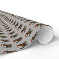 Load image into Gallery viewer, Tortie Cat Tangled in Christmas Lights Wrapping Paper