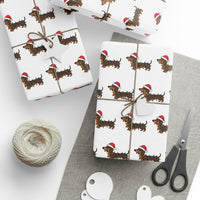 Load image into Gallery viewer, Dachshund Tangled in Christmas Lights Gift Wrap, Cute Dog Lover Holiday Present Christmas Wrapping Paper

