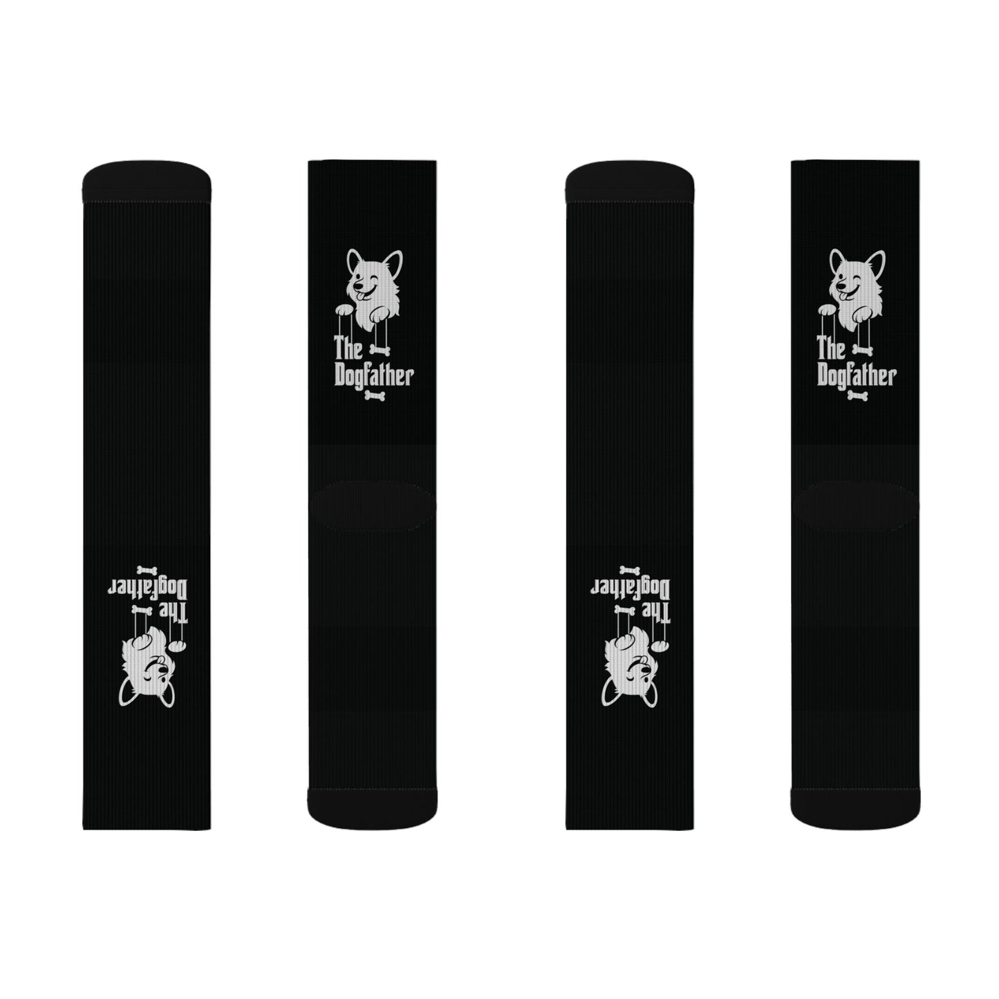 The Dogfather Corgi Crew Socks