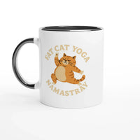 Load image into Gallery viewer, Fat Cat Yoga NamaStray Mug
