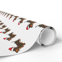 Load image into Gallery viewer, Dachshund Tangled in Christmas Lights Gift Wrap, Cute Dog Lover Holiday Present Christmas Wrapping Paper
