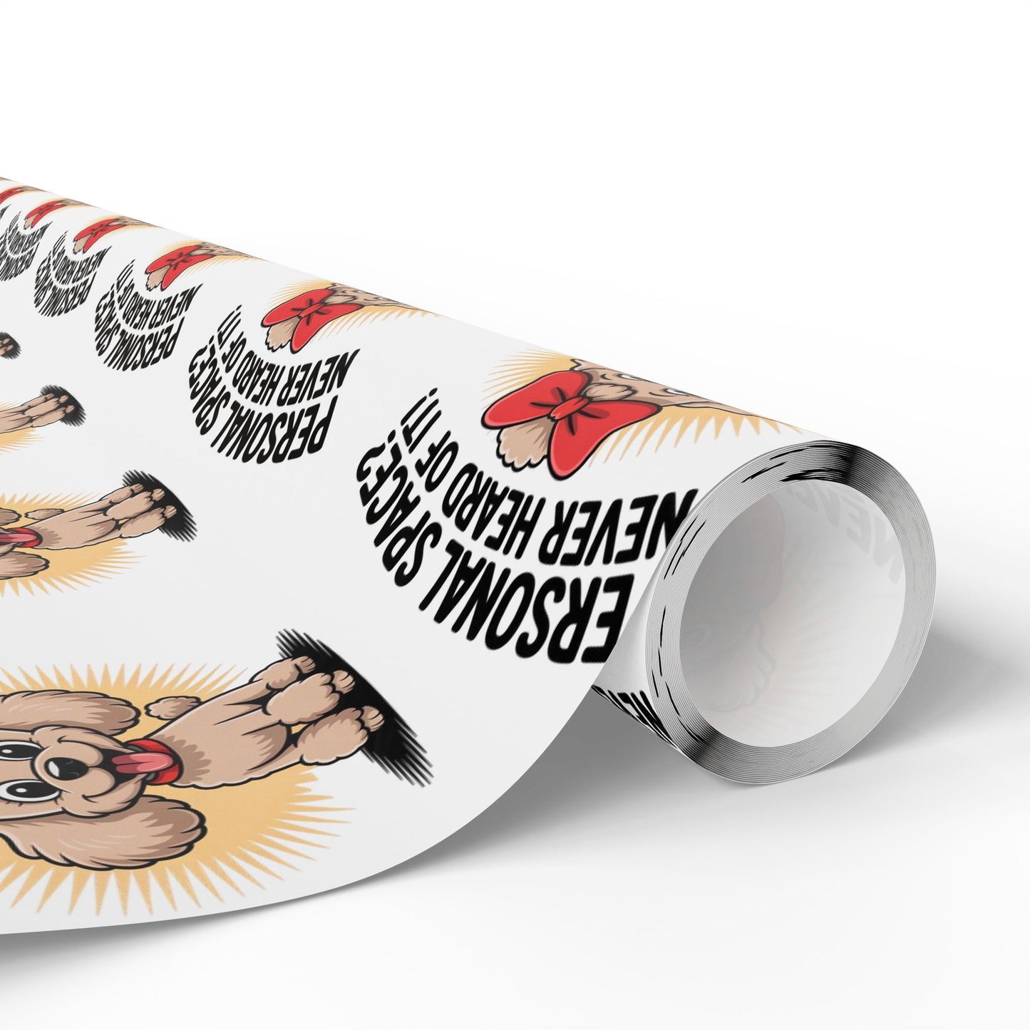 Poodle Wrapping Paper - Personal Space, Never Heard of It, Cute Dog Gift Wrap, Pet Lovers Gift, Dog Owner Present, Dog Mom Gift, Unique