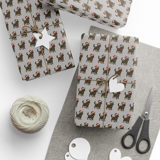 Tortie Tangled in Christmas Lights Wrapping Paper