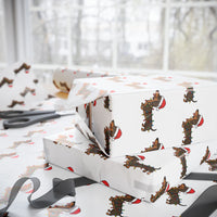 Load image into Gallery viewer, Dachshund Tangled in Christmas Lights Gift Wrap, Cute Dog Lover Holiday Present Christmas Wrapping Paper
