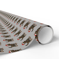 Load image into Gallery viewer, Tortie Cat Tangled in Christmas Lights Wrapping Paper