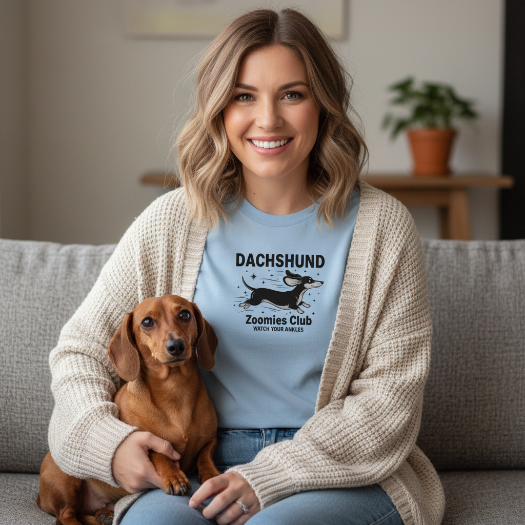Dachshund Zoomies Club Dog T-Shirt