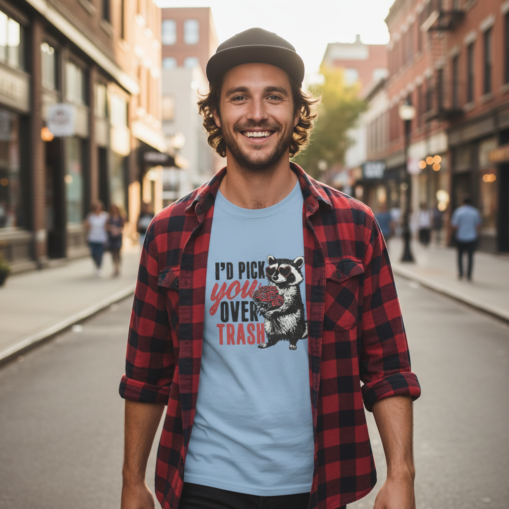 Raccoon I'd Pick You Over Trash Valentine's T-Shirt