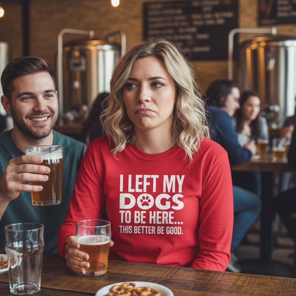 I Left My Dogs to Be Here Longsleeve T-shirt