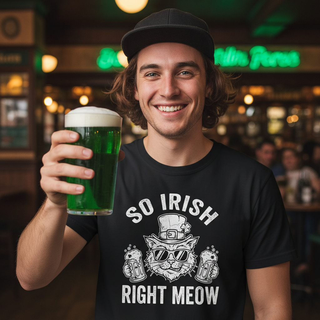 So Irish Right Meow Cat T-Shirt