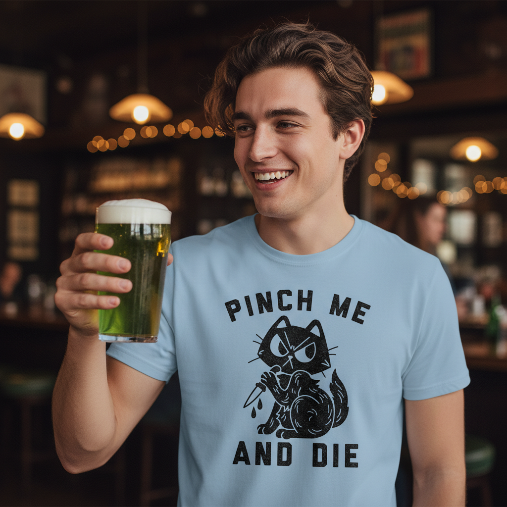 Pinch Me And Die Cat T-Shirt
